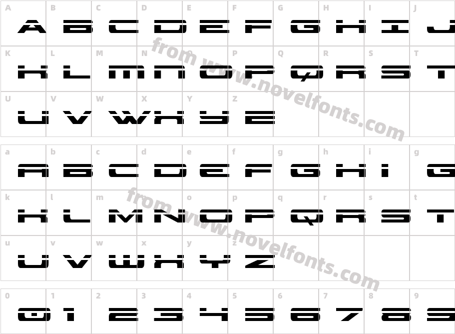 Classic Cobra LaserCharacter Map