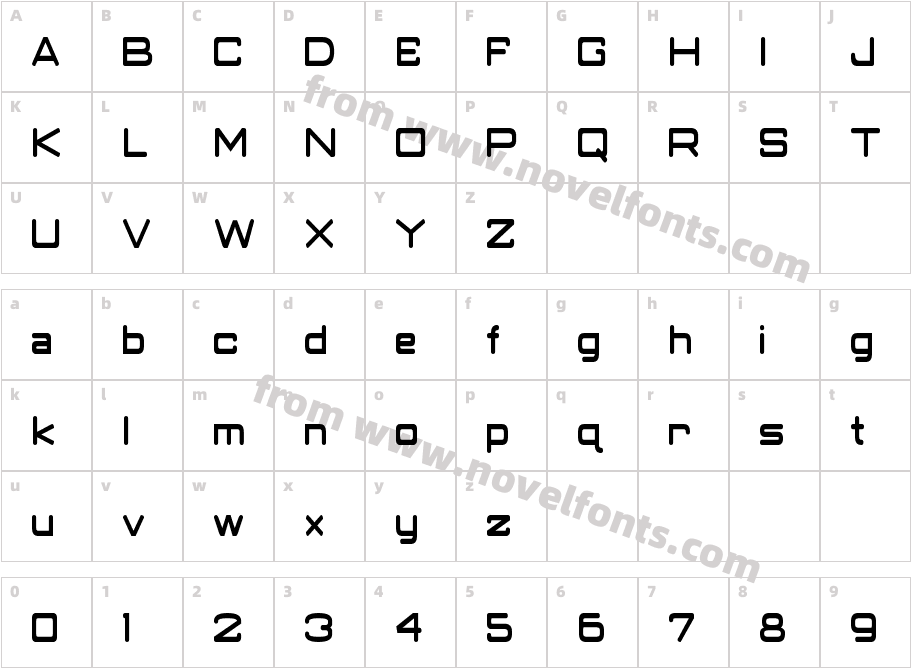 Classic Robot CondensedCharacter Map