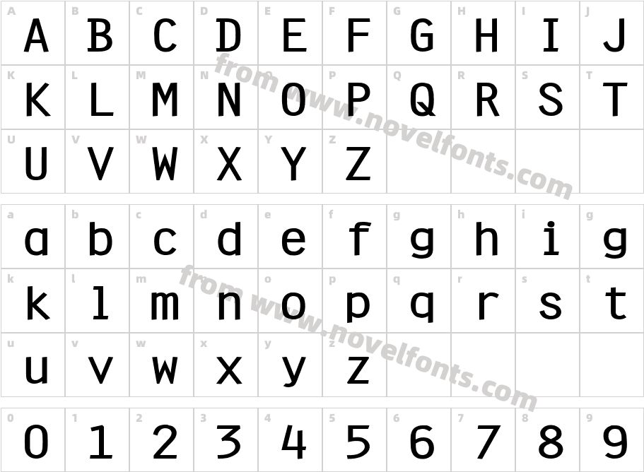 Clean Wide BoldCharacter Map