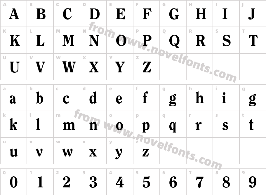 ClearfaceLT-HeavyCharacter Map