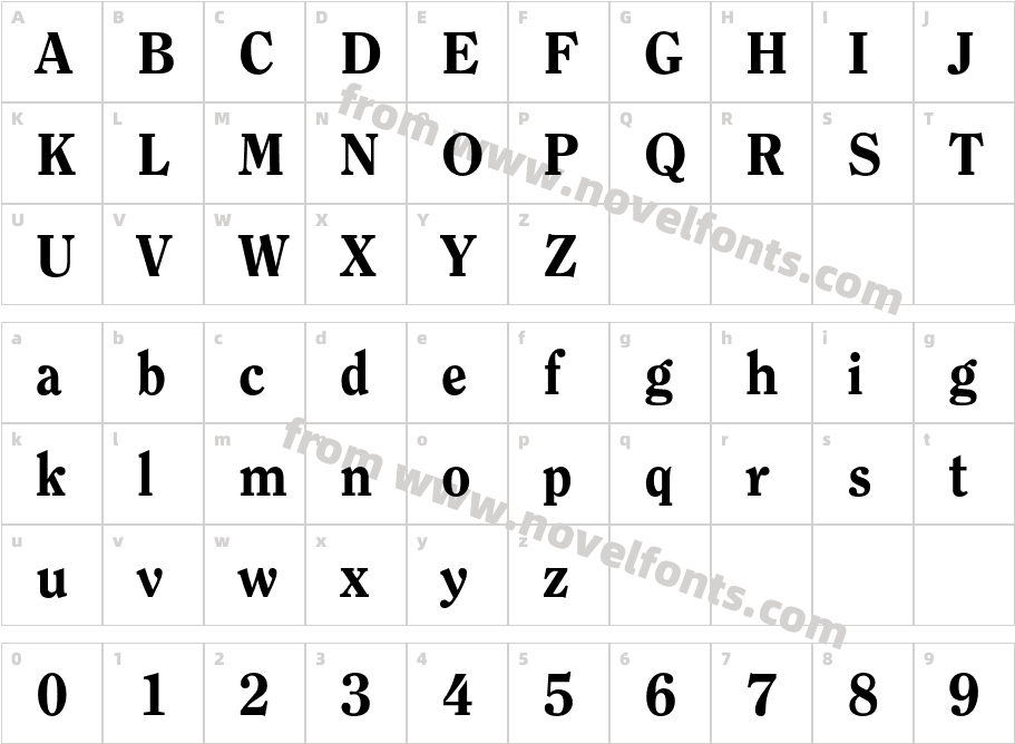 ClearfaceStd-HeavyCharacter Map