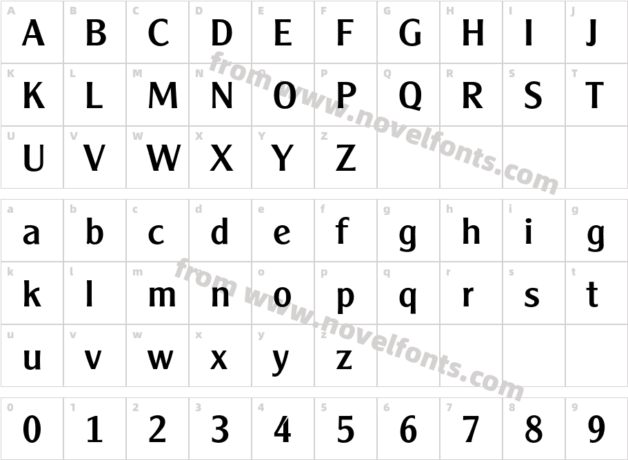 Cleargothic-MediumCharacter Map