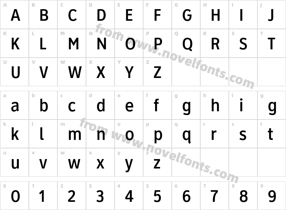 ClearviewHwy-Three-WCharacter Map