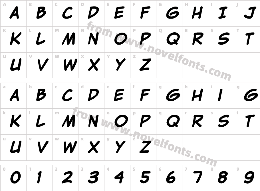 Clementine Bold ItalicCharacter Map