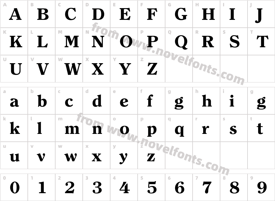 Clerface-BoldCharacter Map