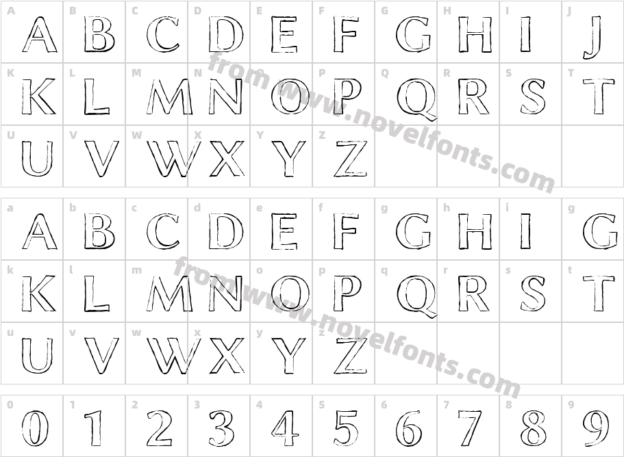 Chalk Line OutlineCharacter Map