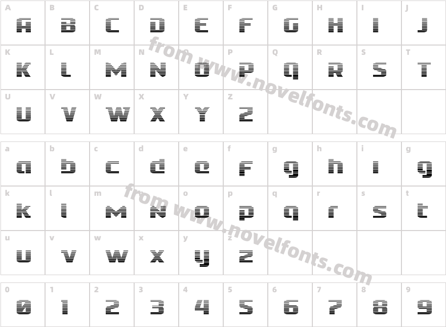 Cobalt Alien GradientCharacter Map