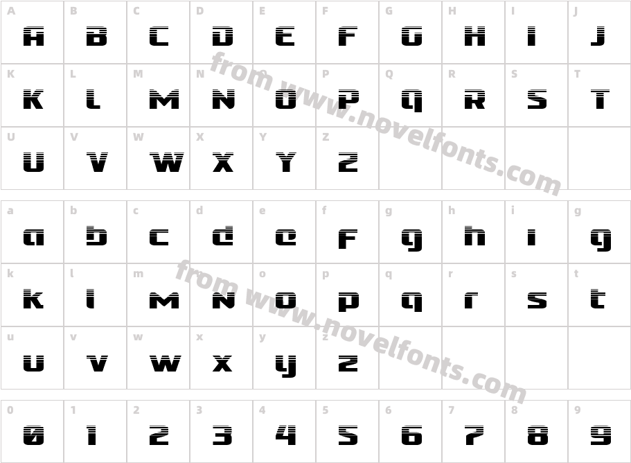 Cobalt Alien HalftoneCharacter Map