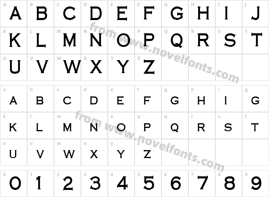 Cobalt Condensed BoldCharacter Map