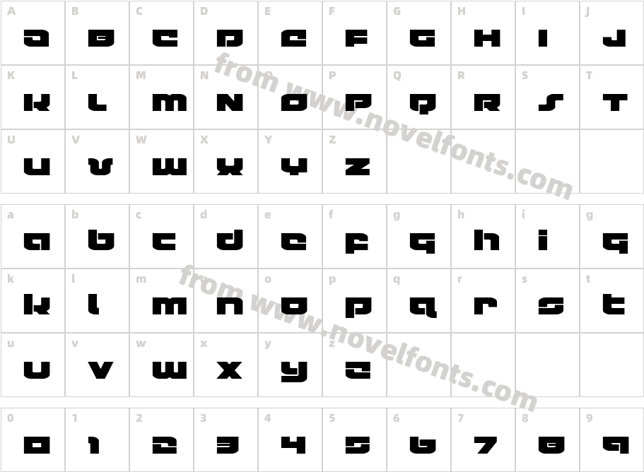 Cobalt Corsair ExpandedCharacter Map