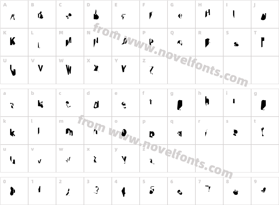 Cobalt SuperCondensedCharacter Map