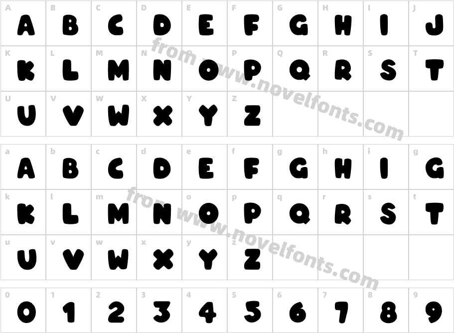 Coco Bubble RegularCharacter Map