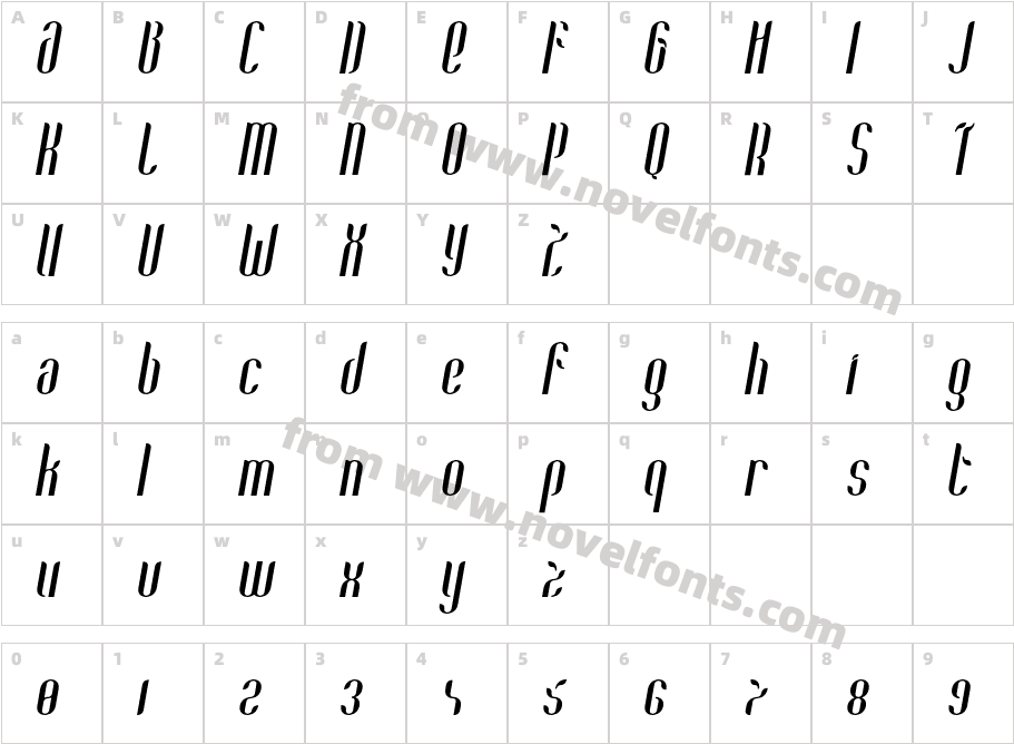 Coco-BoldItalicCharacter Map