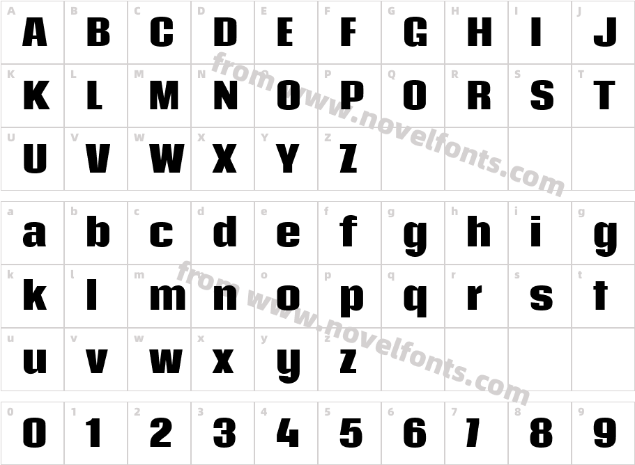 Coda Caption HeavyCharacter Map