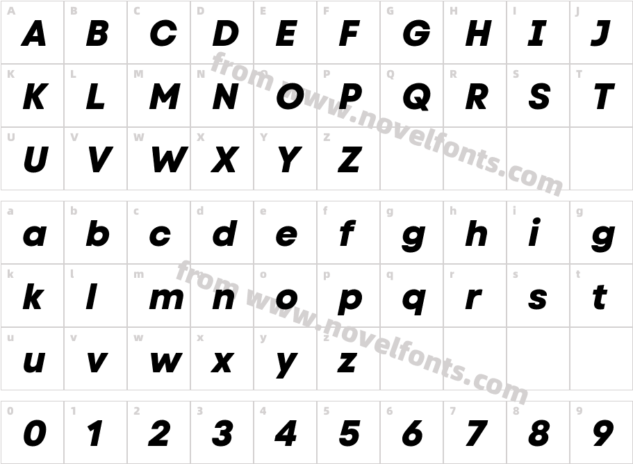 Code Next ExtraBold ItalicCharacter Map