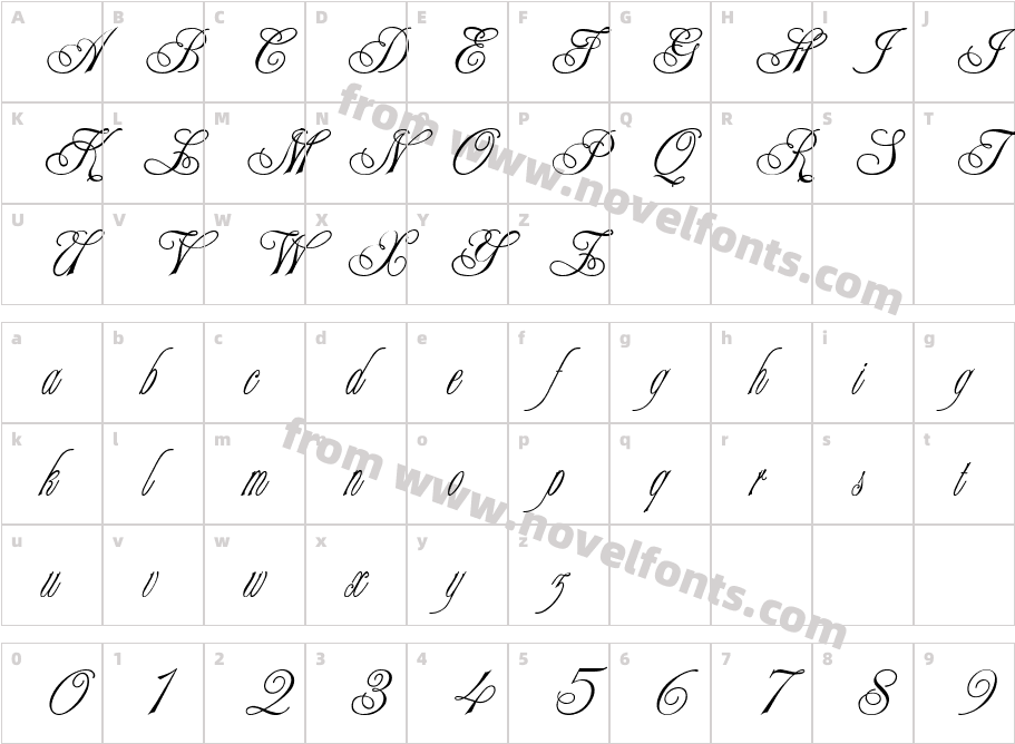 Champagne CyrillicCharacter Map