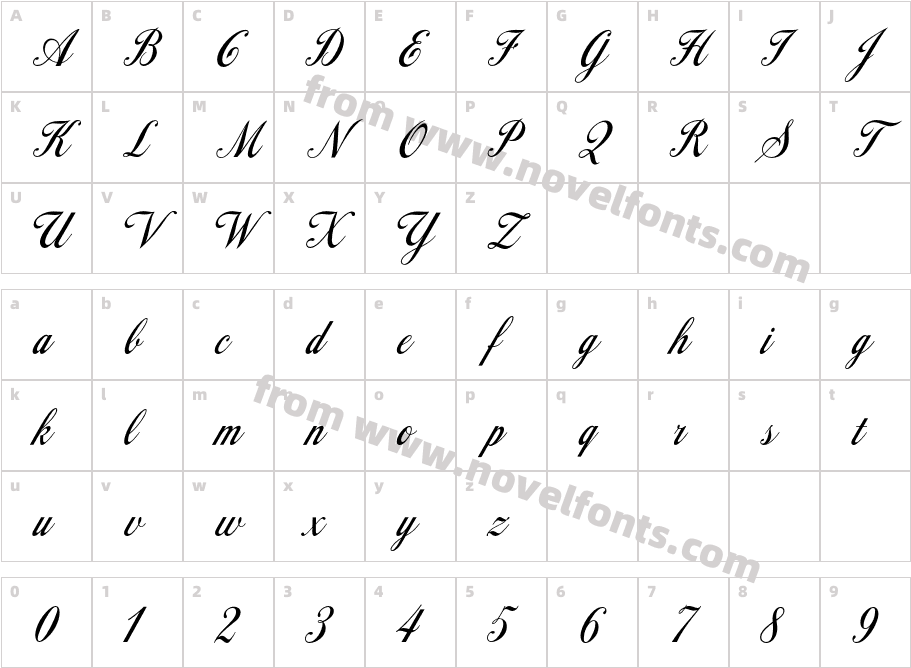 Colagraph MediumCharacter Map