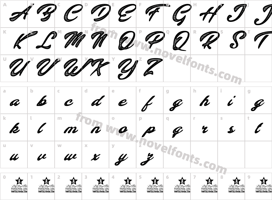 Colinas Personal Use RegularCharacter Map