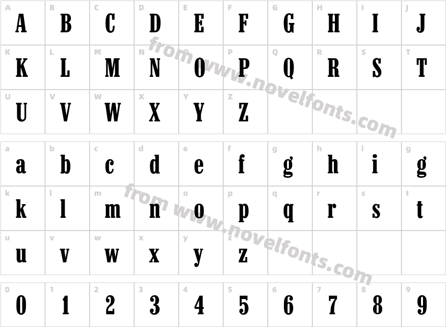 Colonel-BoldCharacter Map