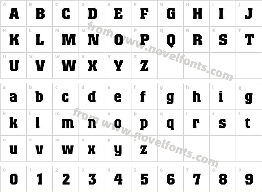 ColossalisBQ-BoldCharacter Map