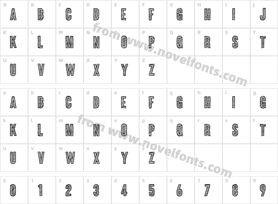 ColunaSketch-CondensedBoldCharacter Map