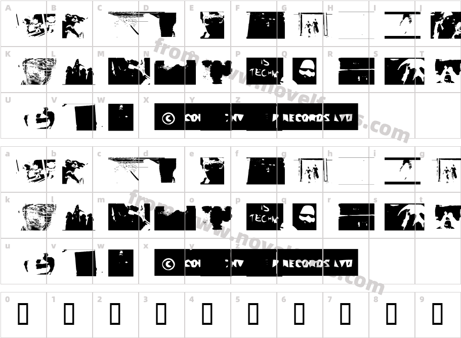 Come To FontyCharacter Map