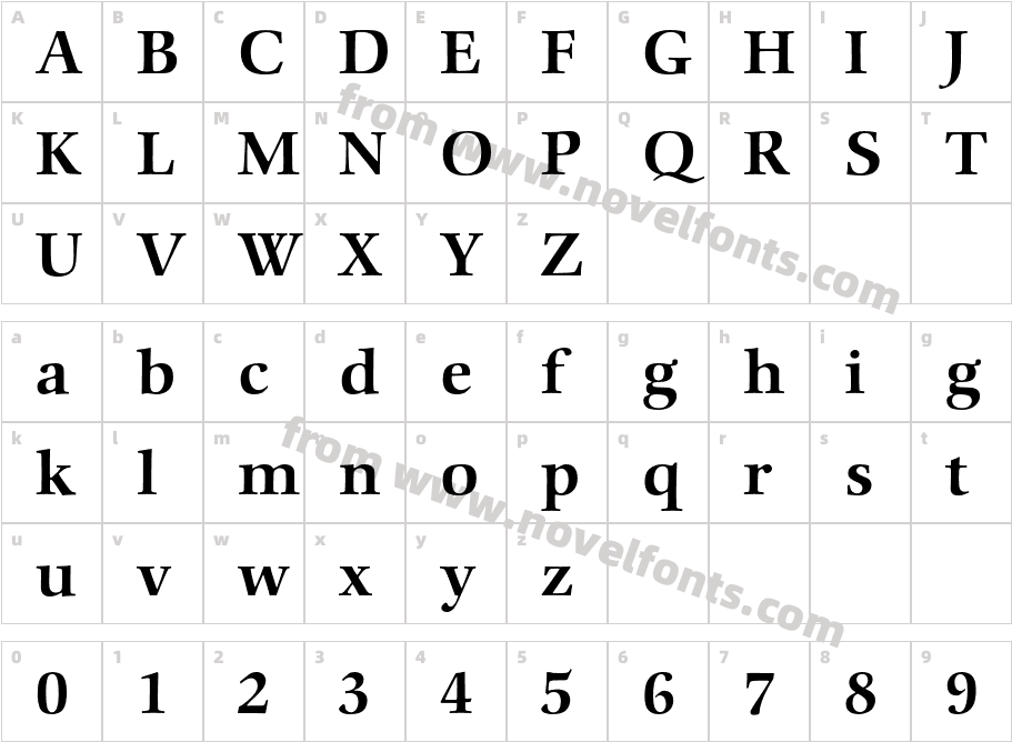 ComeniusAntiqua-MediumCharacter Map