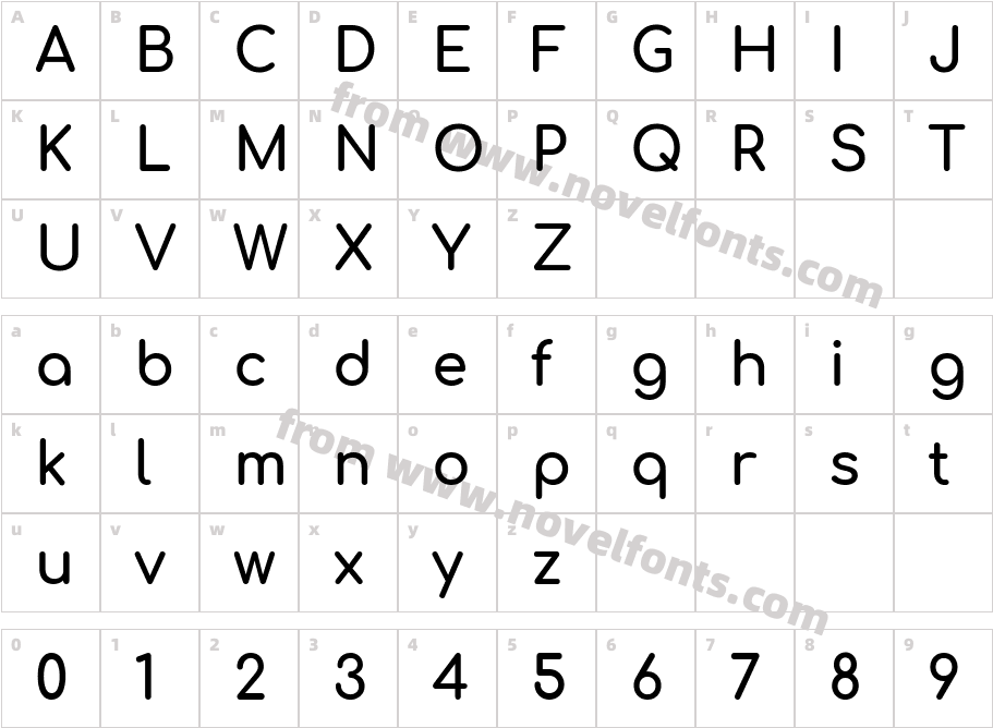 Comfortaa BoldCharacter Map