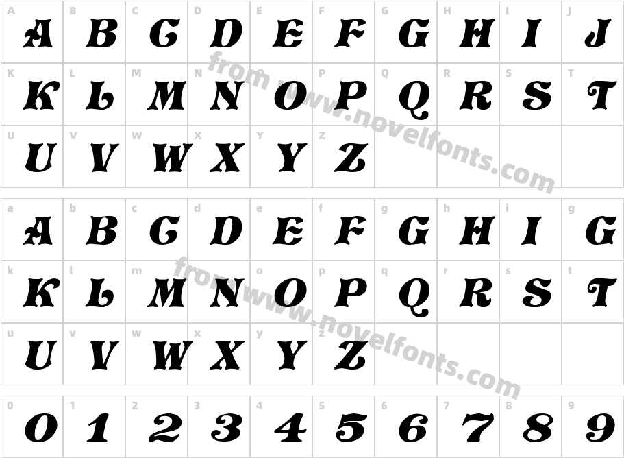 Comfy Christmas ItalicCharacter Map