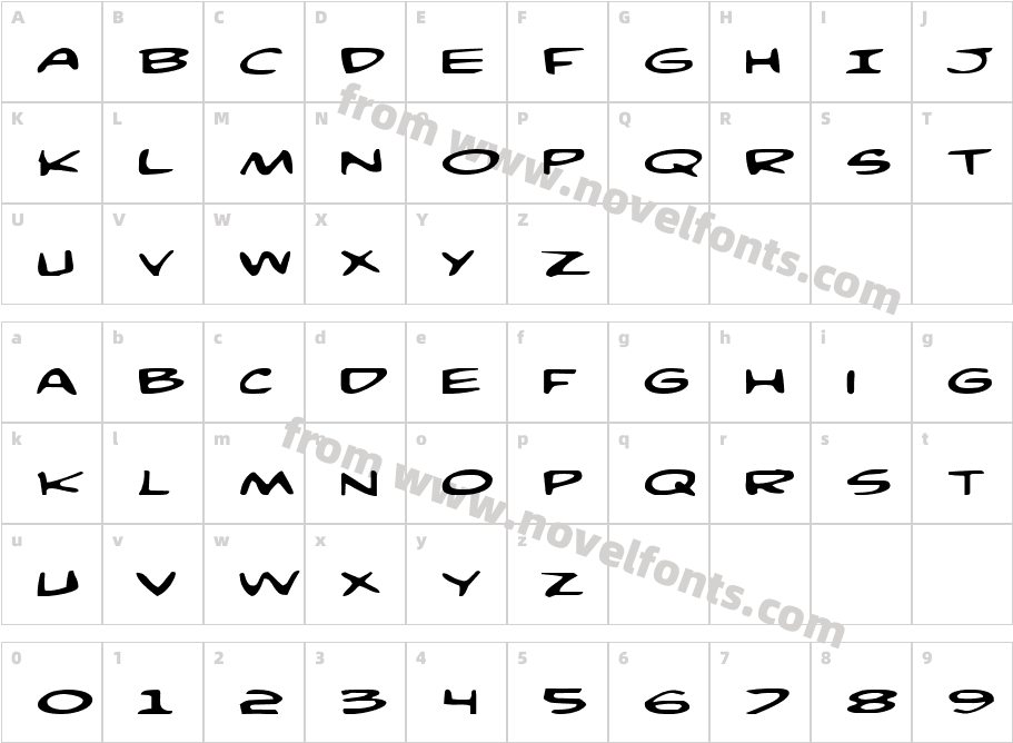 Comic Book Commando ExpandedCharacter Map