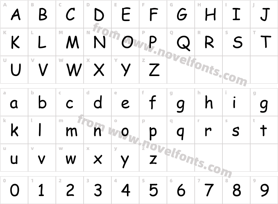 Comic Sans MSCharacter Map