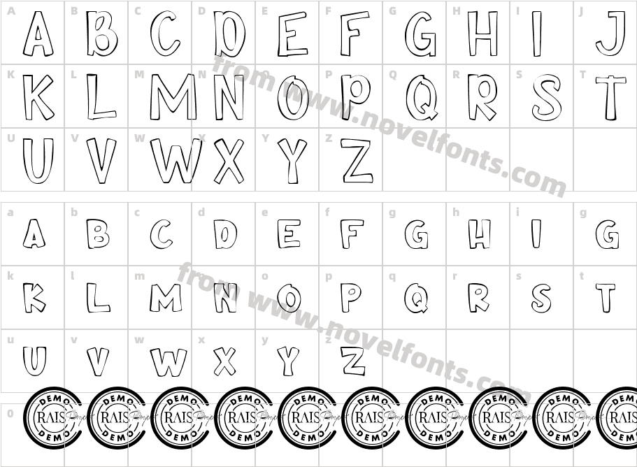 Comik Demo OutlineCharacter Map