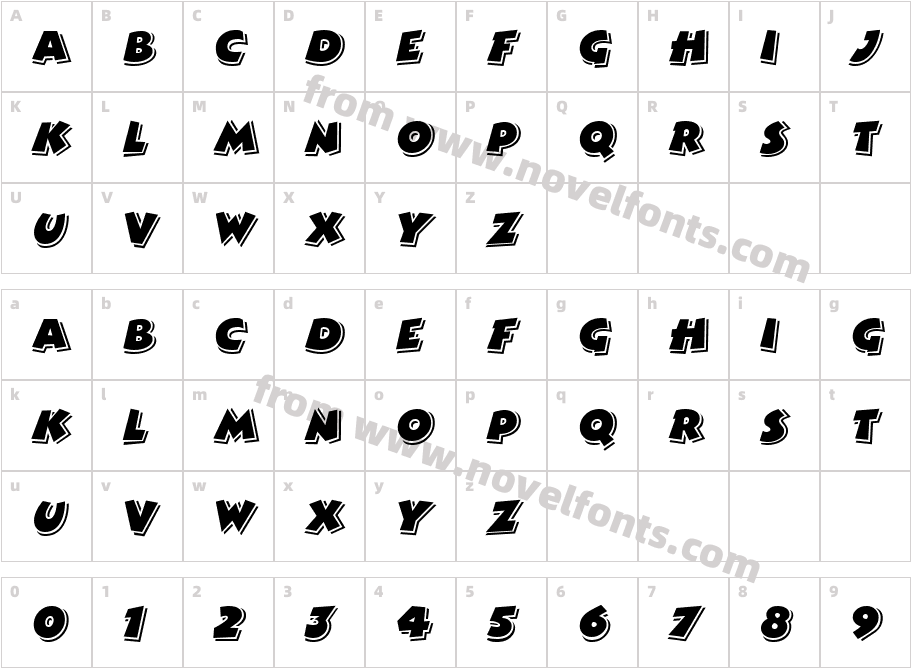 ComixHighlight RegularCharacter Map