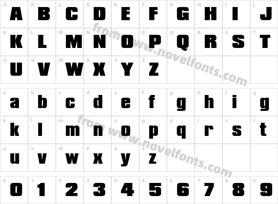 Compacta Black BTCharacter Map