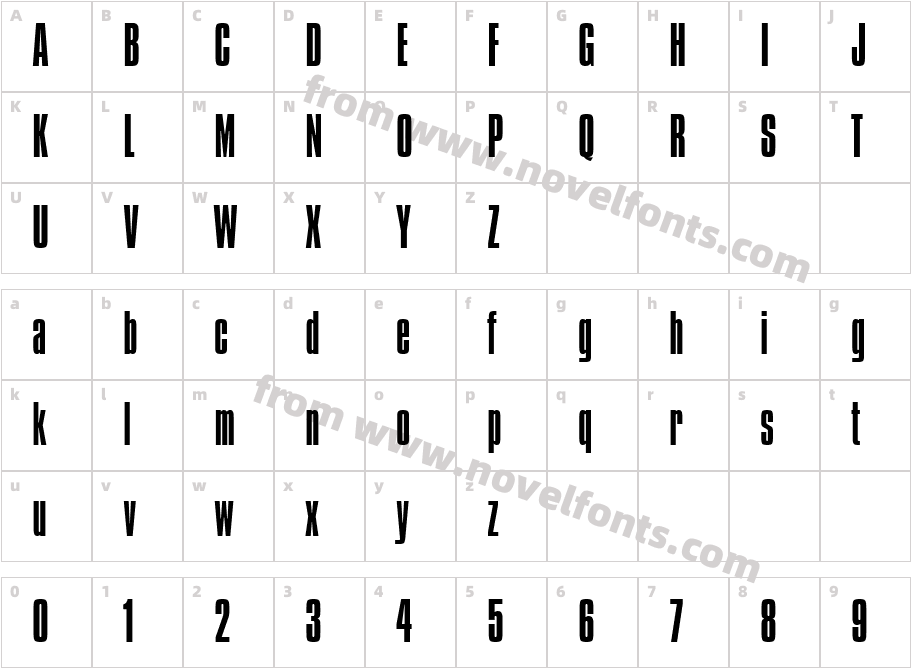 Compacta Light BTCharacter Map