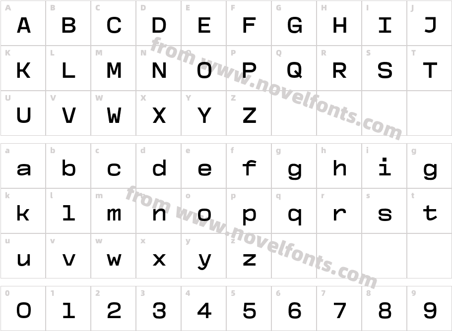 Compagnon MediumCharacter Map