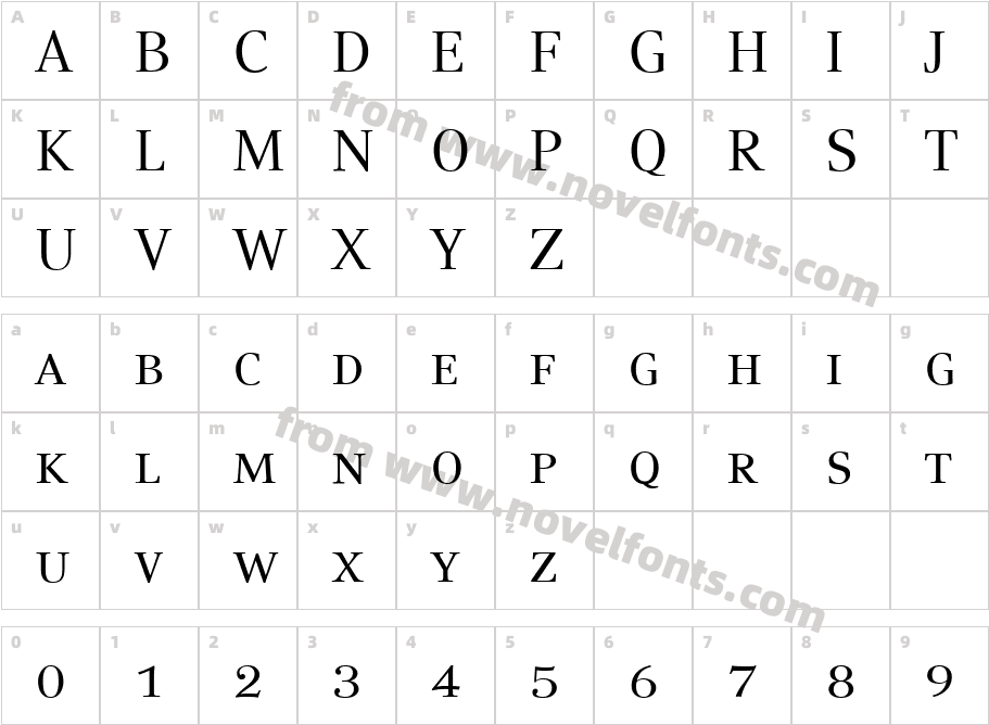 CompatilText LT Alternate Regular Small CapsCharacter Map