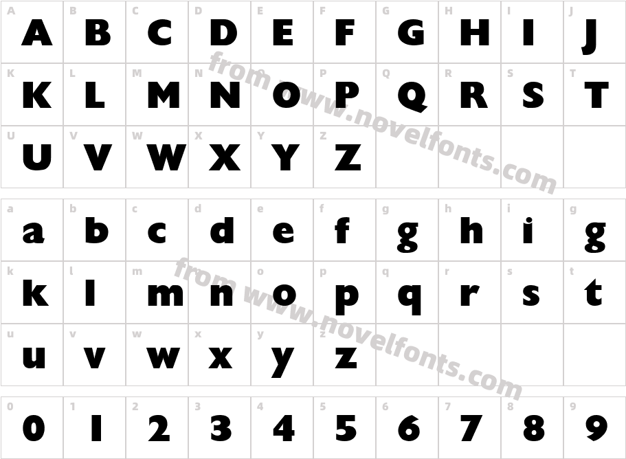 Chanson Heavy SF BoldCharacter Map