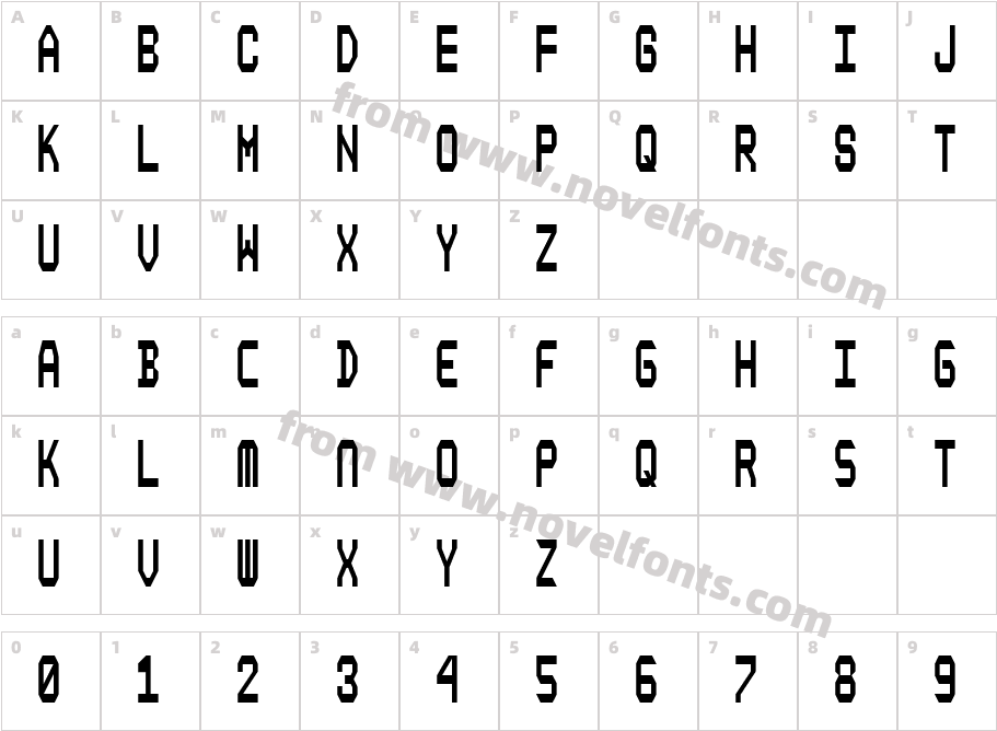 Composite BoldCharacter Map