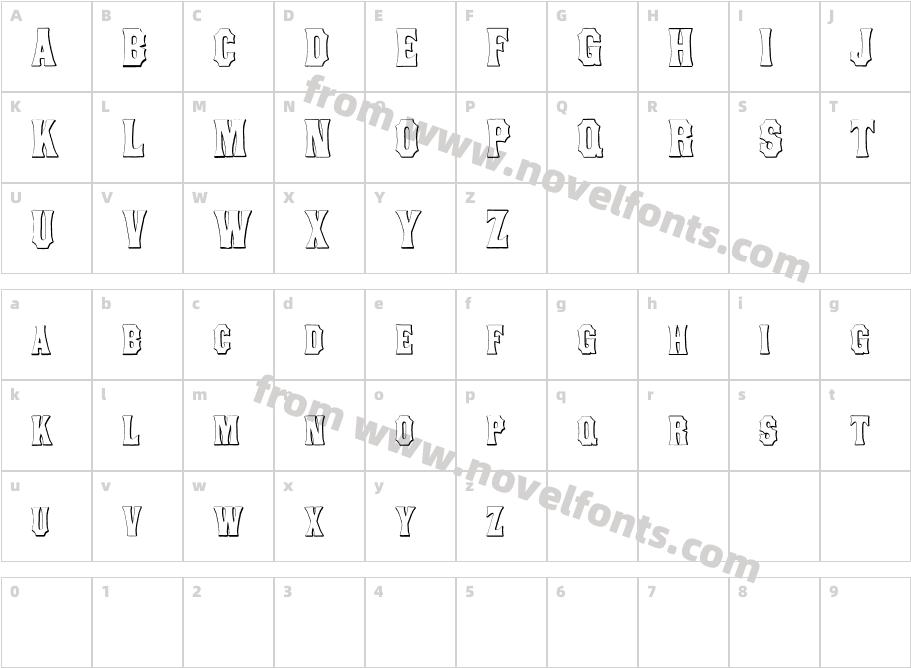 ConcaveTuscan BeveledCharacter Map