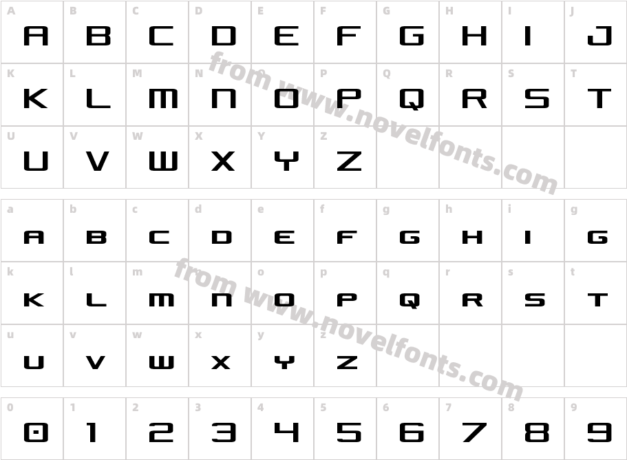 Concielian Jet CondensedCharacter Map