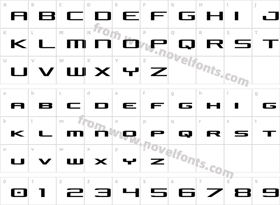 Concielian Jet ExpandedCharacter Map