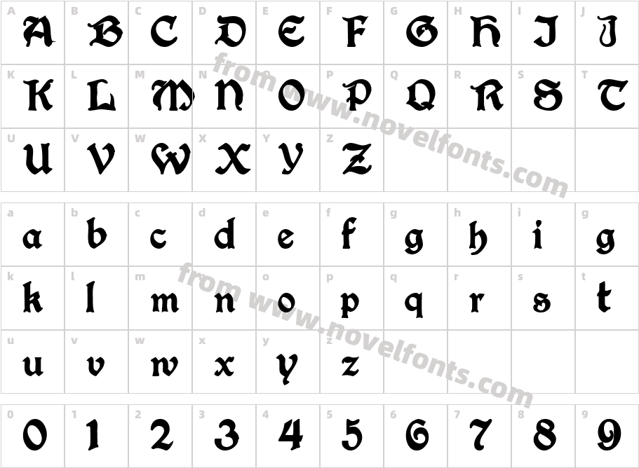 ConcordiaSSK BoldCharacter Map