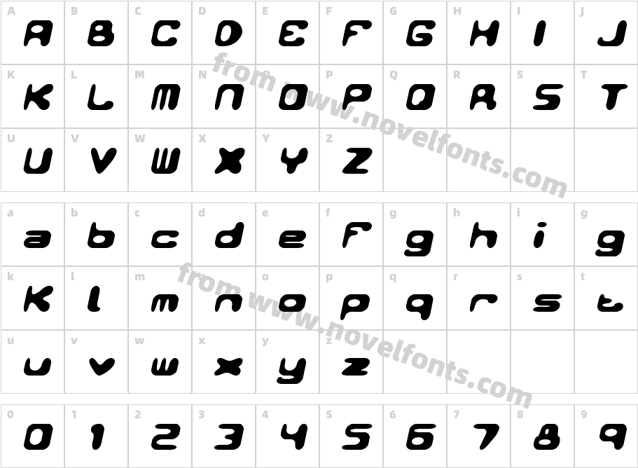 Conduit 2 Italics BRKCharacter Map