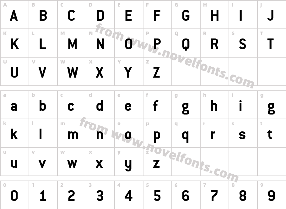 ConduitITC-BoldCharacter Map