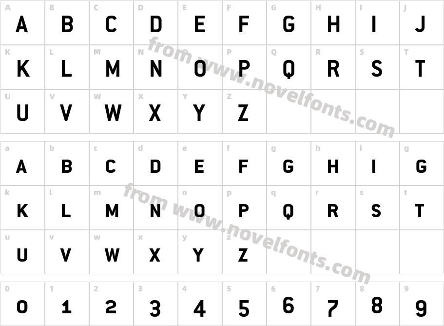 ConduitSCITC-BoldCharacter Map