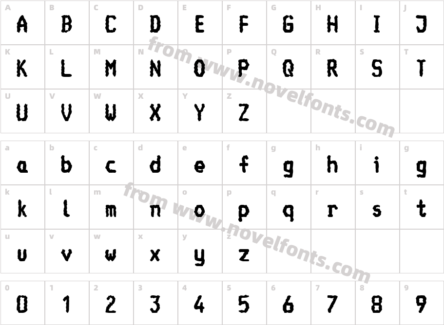 Console BoldCharacter Map