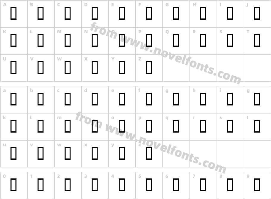 ConsoleRemix ItalicCharacter Map