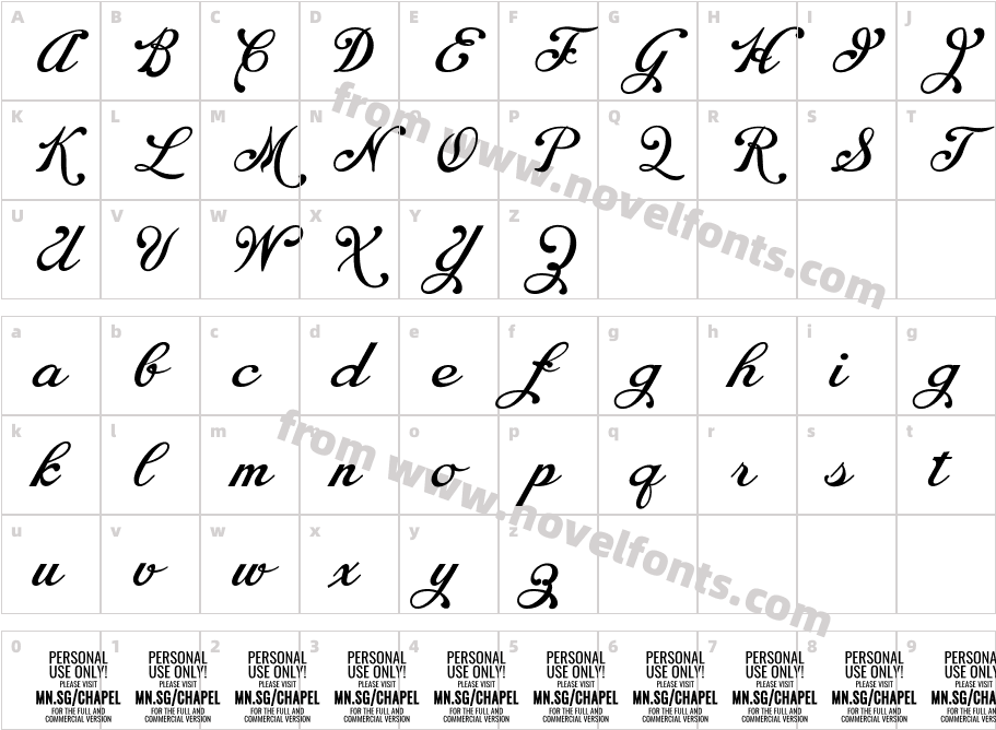 Chapel Script PERSONAL USECharacter Map