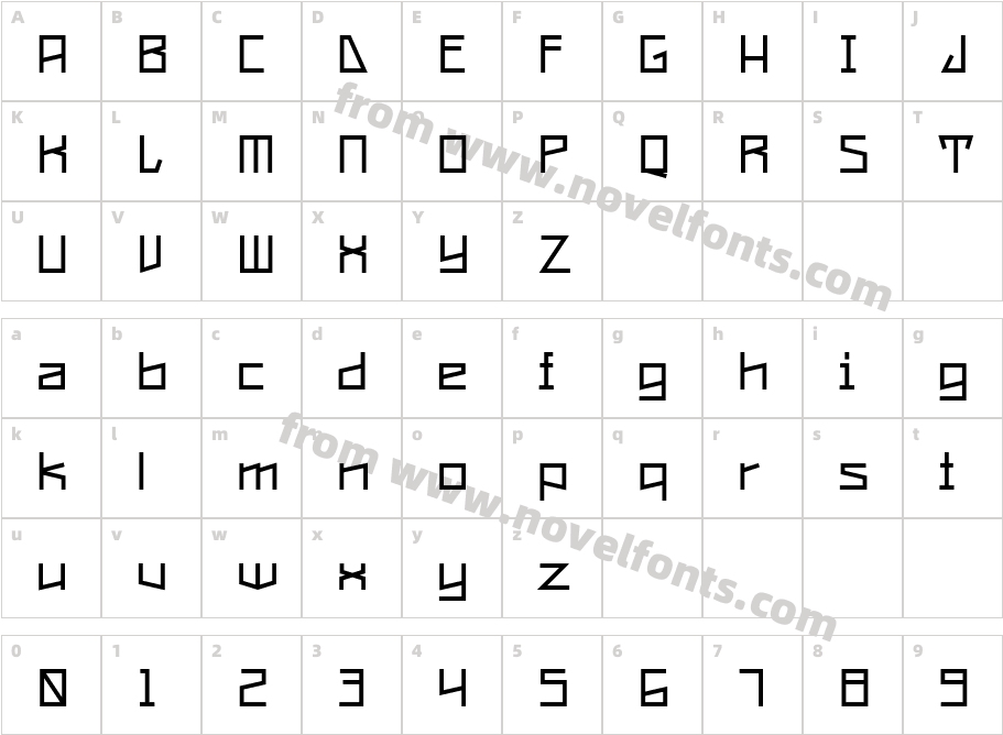 Constructa-RegularCharacter Map